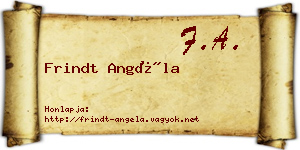 Frindt Angéla névjegykártya